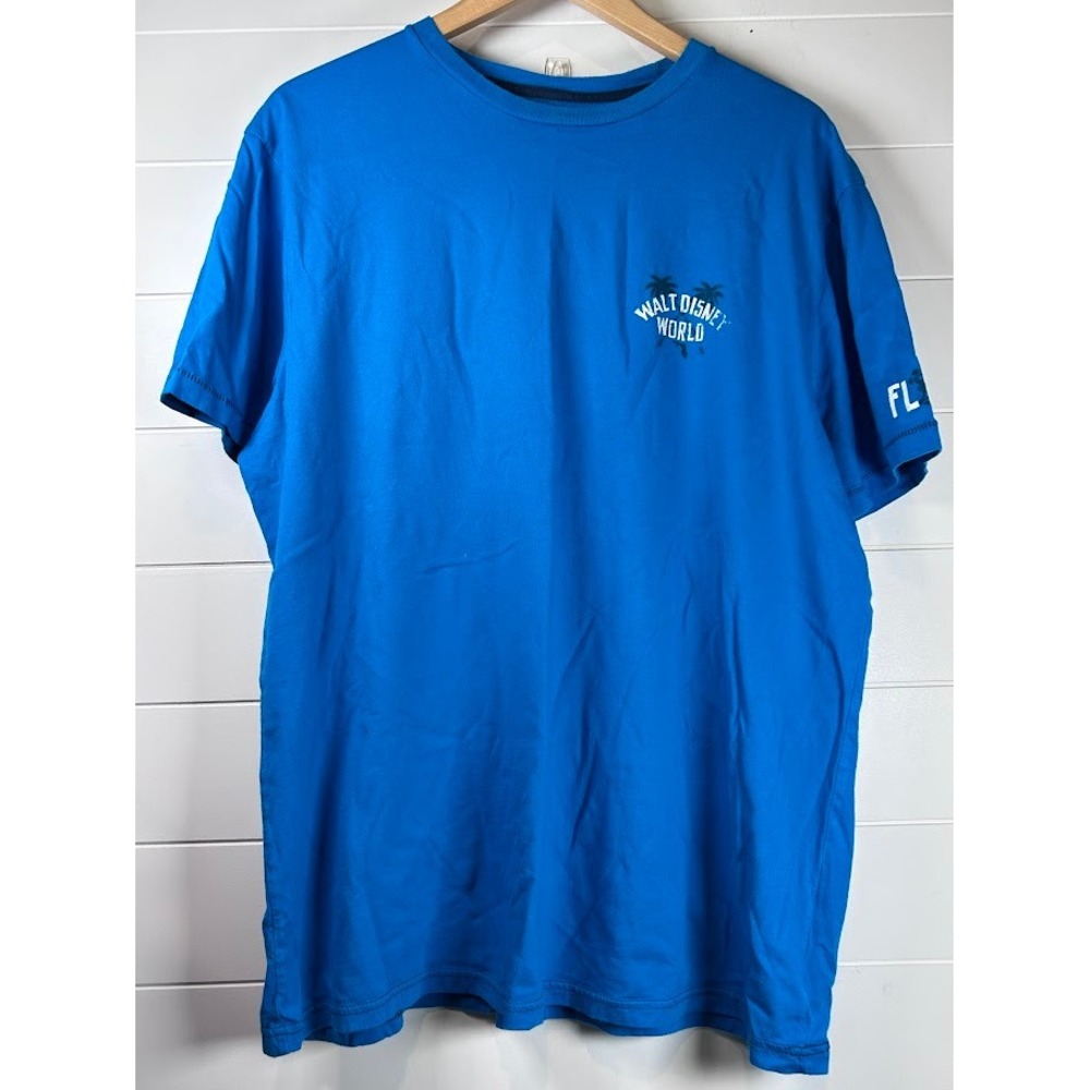 Walt Disney World Florida FL71 Blue T-Shirt Mens XL Palm Trees Disney Parks
